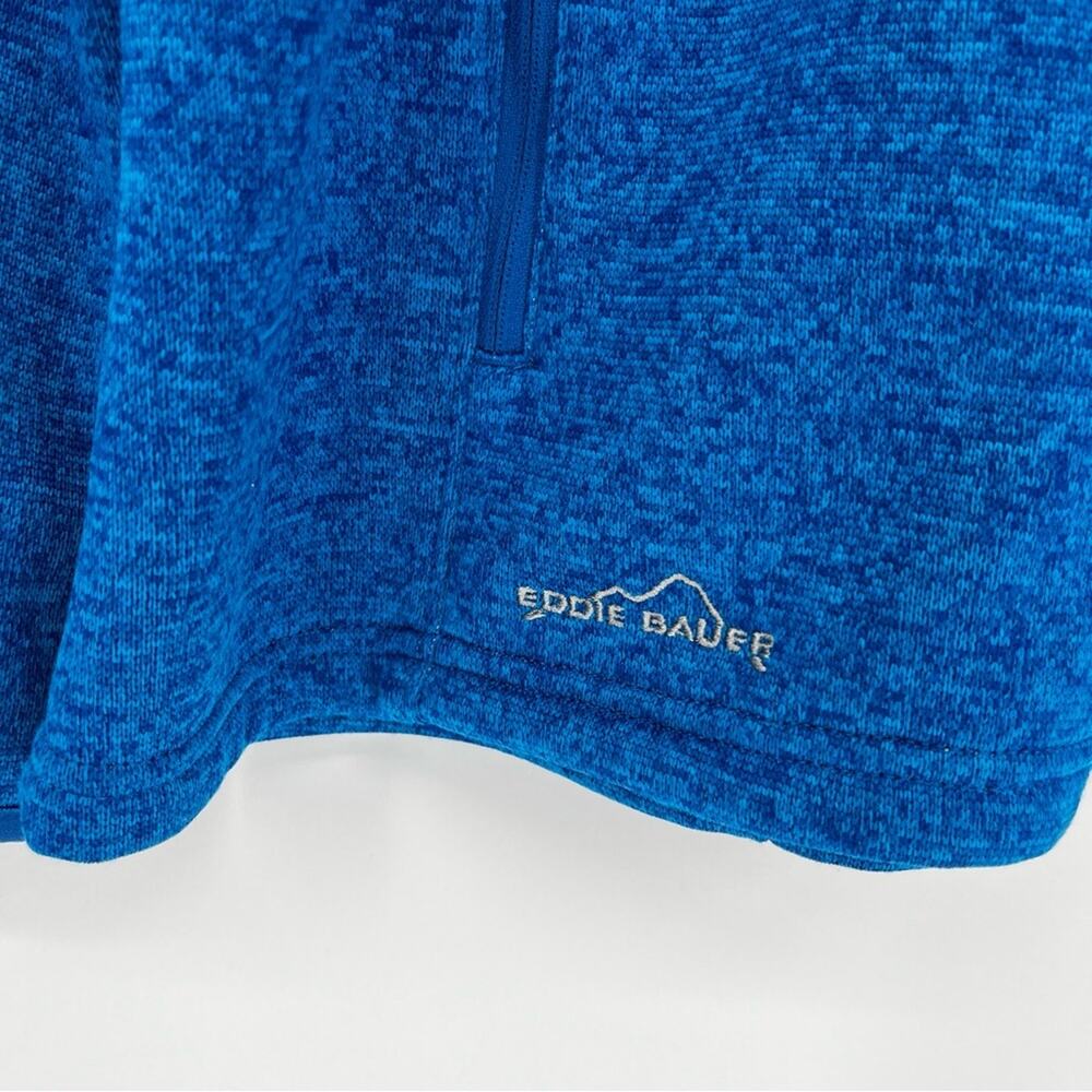 Eddie Bauer Fleece Lined Jacket Women Blue Full Zip Cozy - Size L - Picture 6 of 11